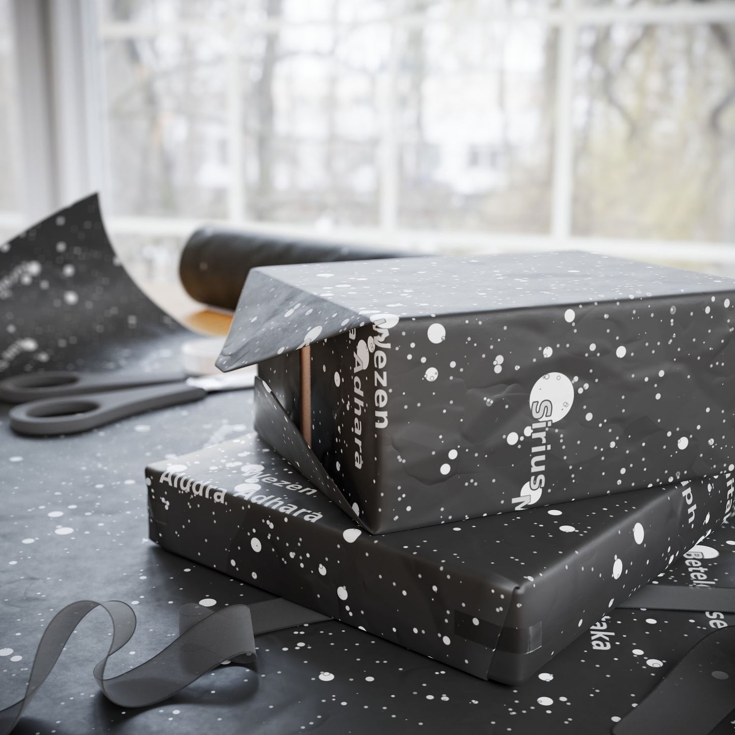 Celestial Star Map Wrapping Paper | Galaxy Gift Wrap | Constellation Wrapping Paper