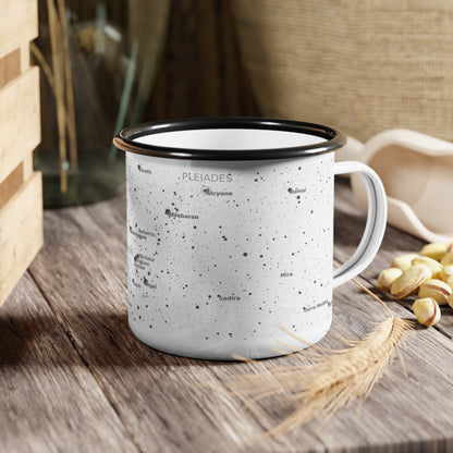 12oz Enamel Camp Cup | Celestial Star Map Mug | Constellation Astronomy Gift for Campers