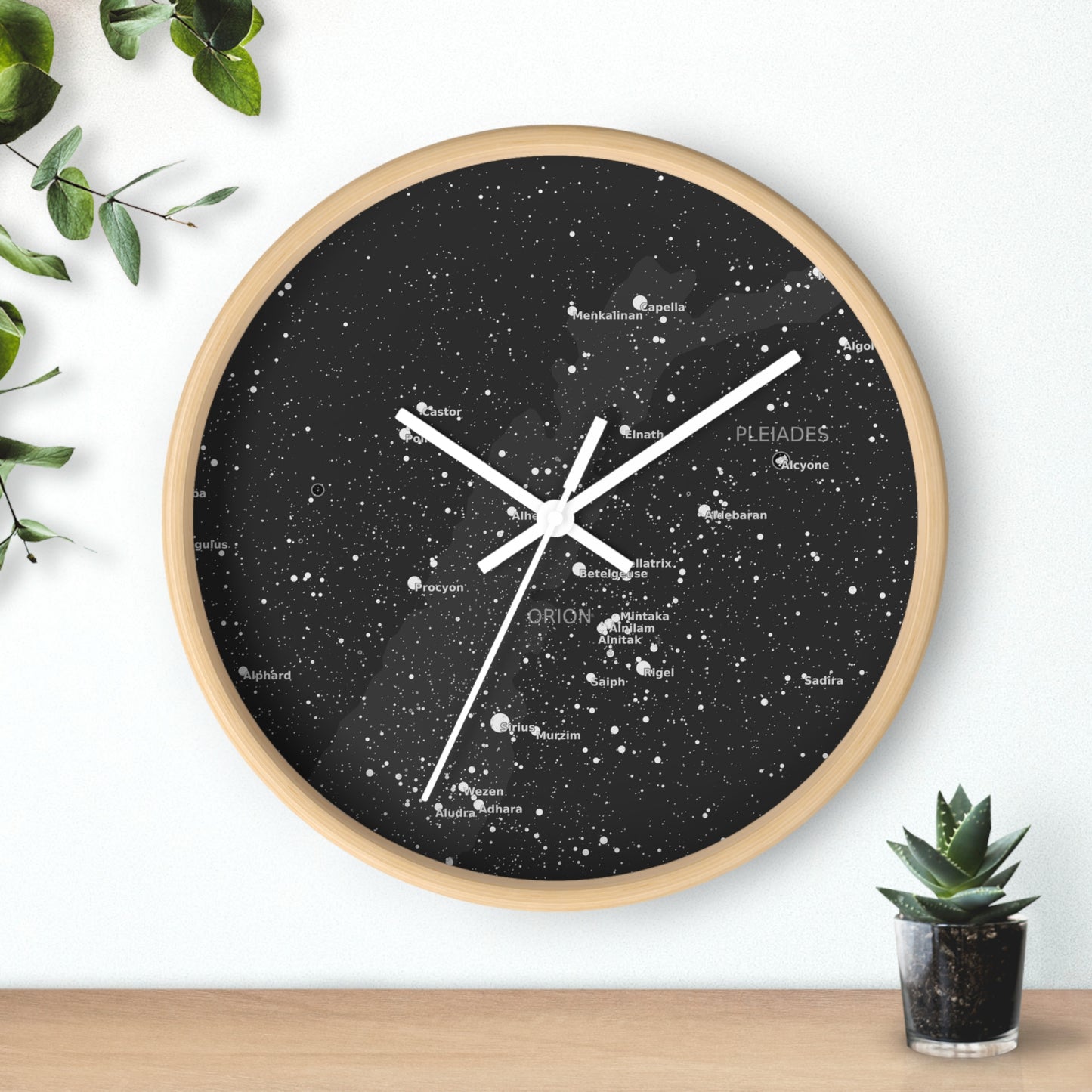Galaxy Wall Clock | Celestial Star Map Clock | Astronomy Home Decor