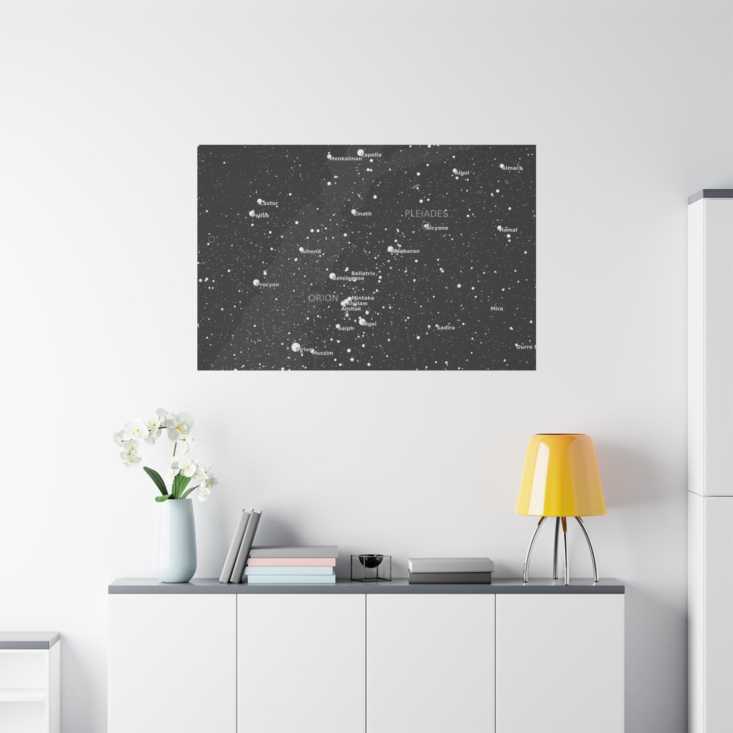 Galaxy Star Map Canvas | Celestial Constellation Art | Astronomy Wall Decor