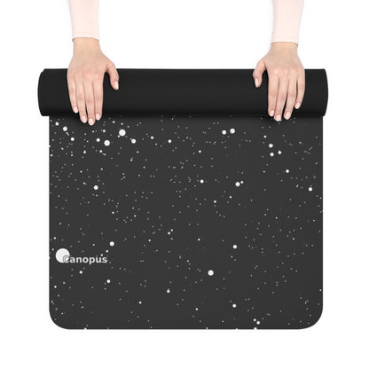 Dark Galaxy Yoga Mat | Microfiber Suede Celestial Star Map Mat | Non-Slip Rubber Yoga