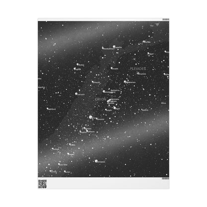 Celestial Star Map Wrapping Paper | Galaxy Gift Wrap | Constellation Wrapping Paper