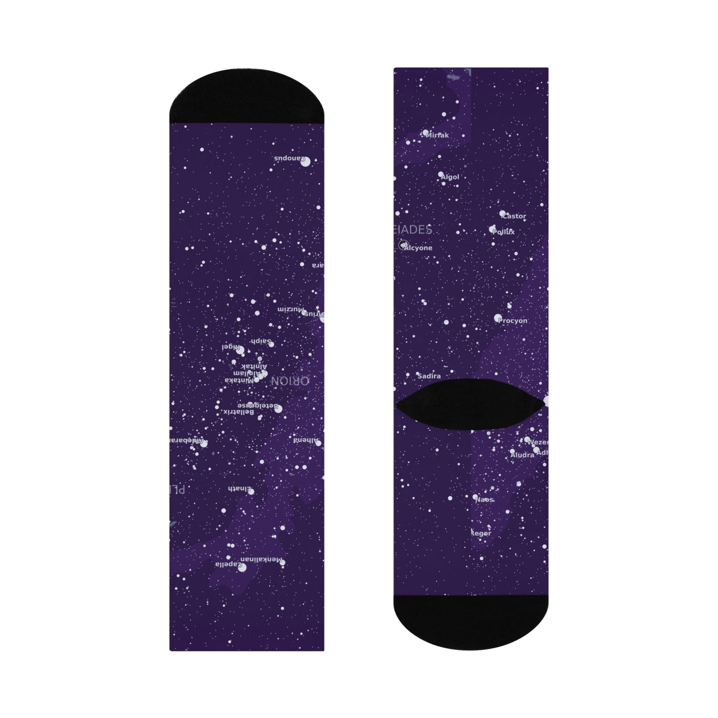 Purple Galaxy Crew Socks | Celestial Star Map Socks | Astronomy Gift Unisex