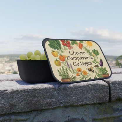 Plant-Based Vegan Bento Box | Colorful Herb & Veggie Lunch Set | Eco-Friendly Meal Kit
