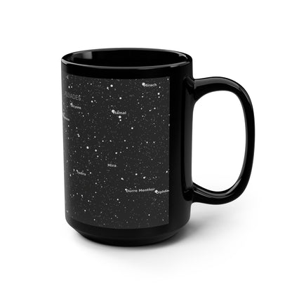 15oz Black Astronomy Mug | Celestial Star Map Coffee Cup | Constellation Science Gift