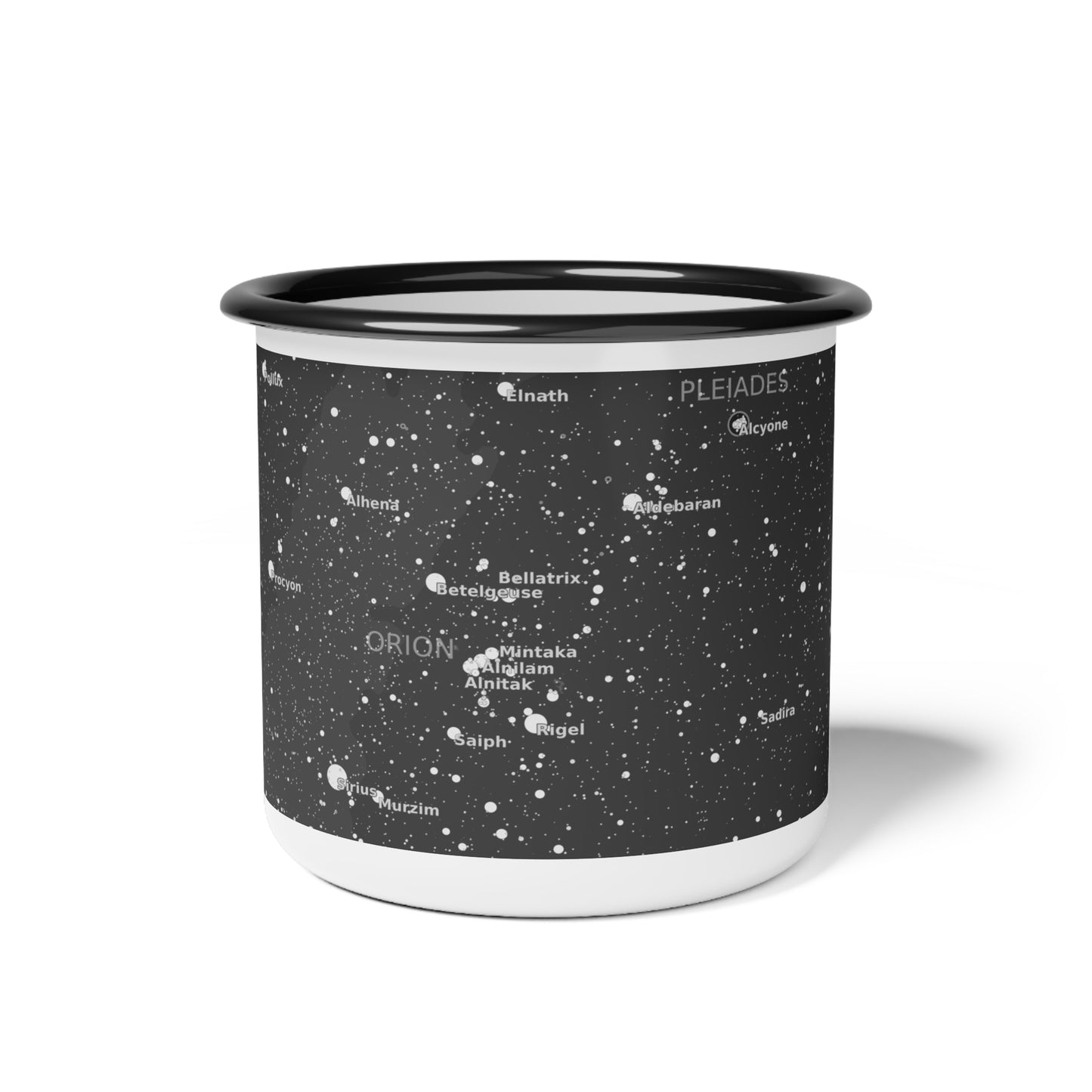12oz Enamel Camp Cup | Celestial Star Map Mug | Constellation Astronomy Gift for Campers