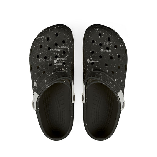 Star Map Clogs (Unisex) | Custom Galaxy EVA Clogs for Women | Astronomy Sandals for Women