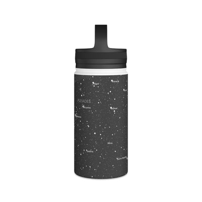 Charcoal Constellation Water Bottle | Insulated Stainless Steel Star Map Bottle | Astronomy Gift for Hikers