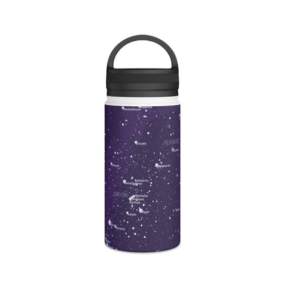 Purple Galaxy Water Bottle | Insulated Stainless Steel Constellation Bottle | Astronomy Gift for Hikers