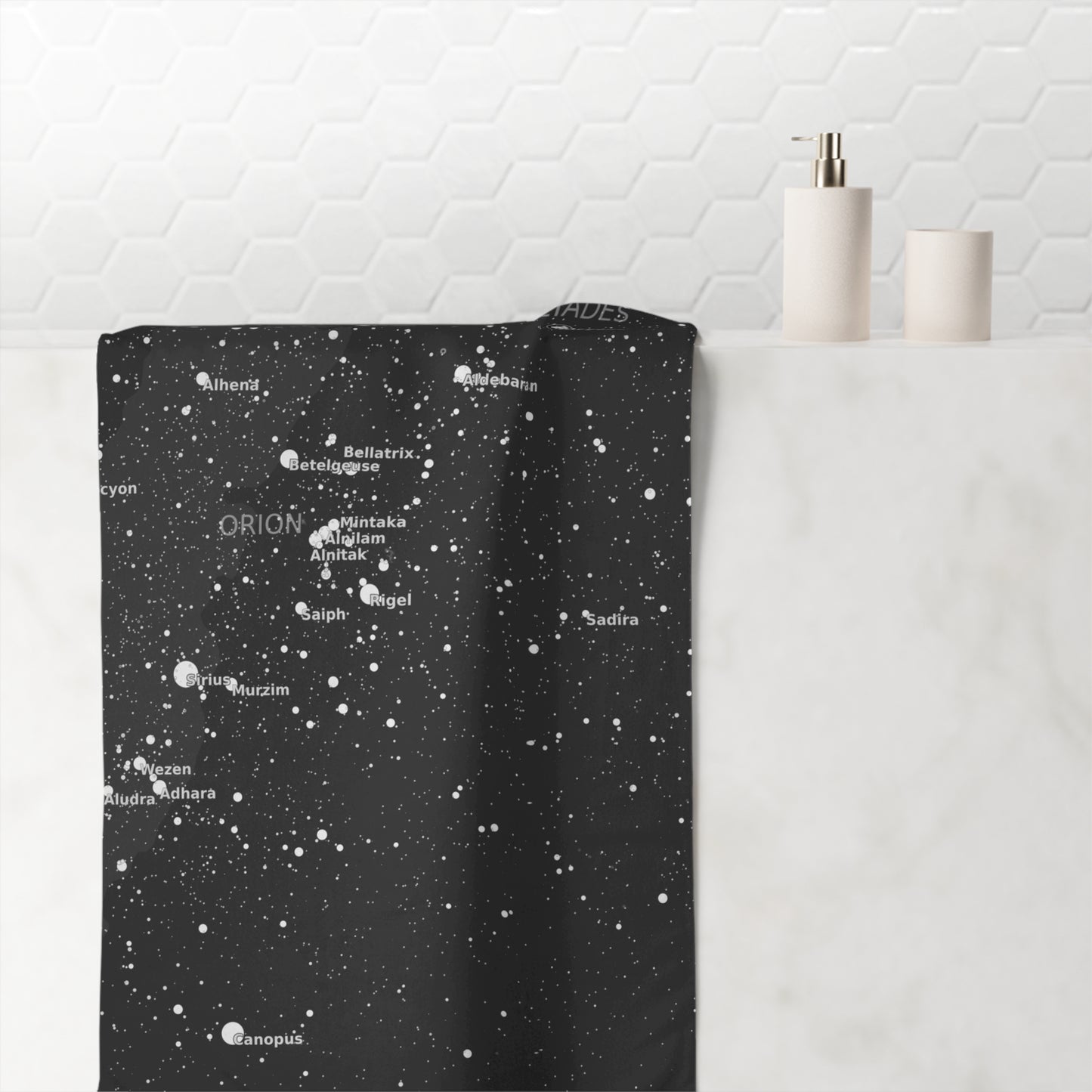 Dark Galaxy Beach Towel | Celestial Star Map Towel | Astronomy Gift