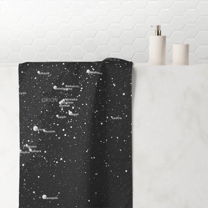 Dark Galaxy Beach Towel | Celestial Star Map Towel | Astronomy Gift