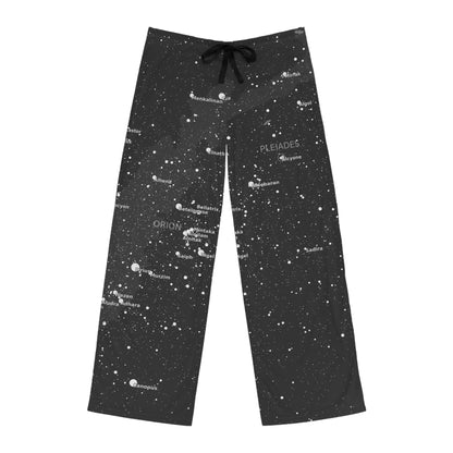 Men's Galaxy Pajama Pants | Dark Celestial Star Map Sleepwear | Astronomy Loungewear