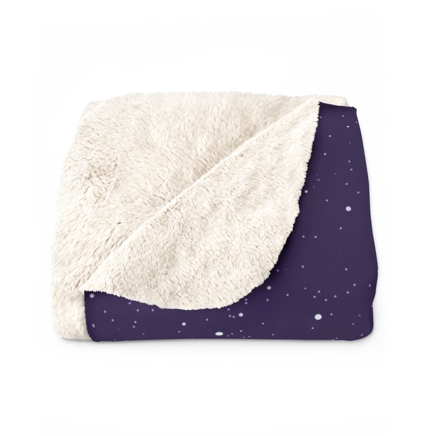 Purple Galaxy Fleece Blanket | Celestial Star Map Throw | Astronomy Sherpa Blanket