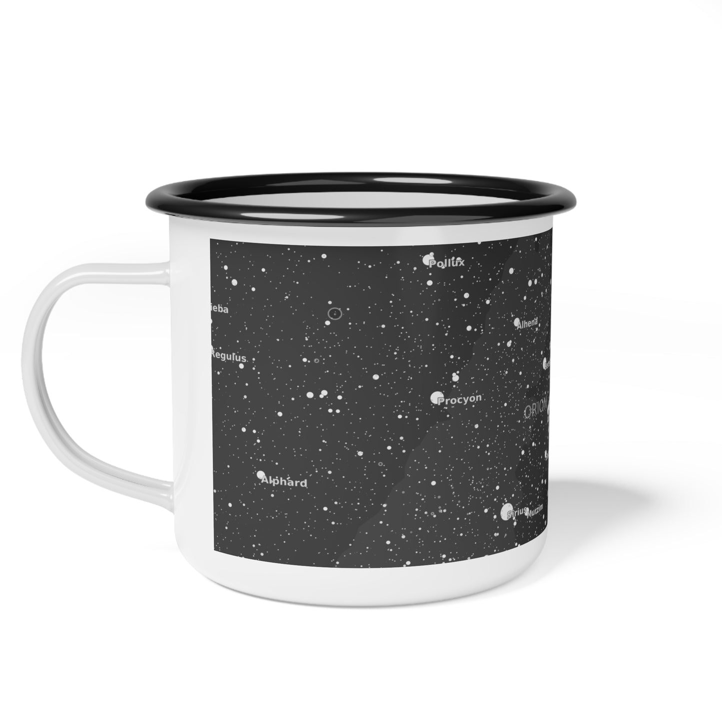 12oz Enamel Camp Cup | Celestial Star Map Mug | Constellation Astronomy Gift for Campers
