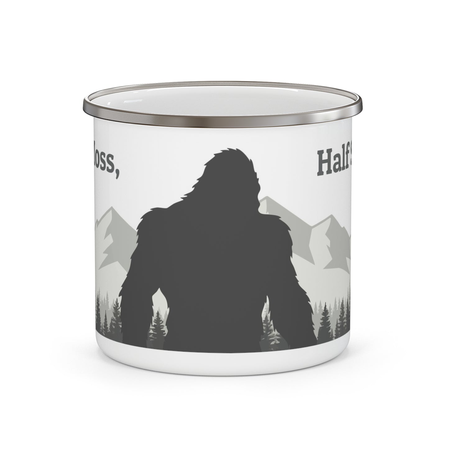 Bigfoot Mug | Sasquatch Enamel Camping Mug | Survival Gear Coffee Cup