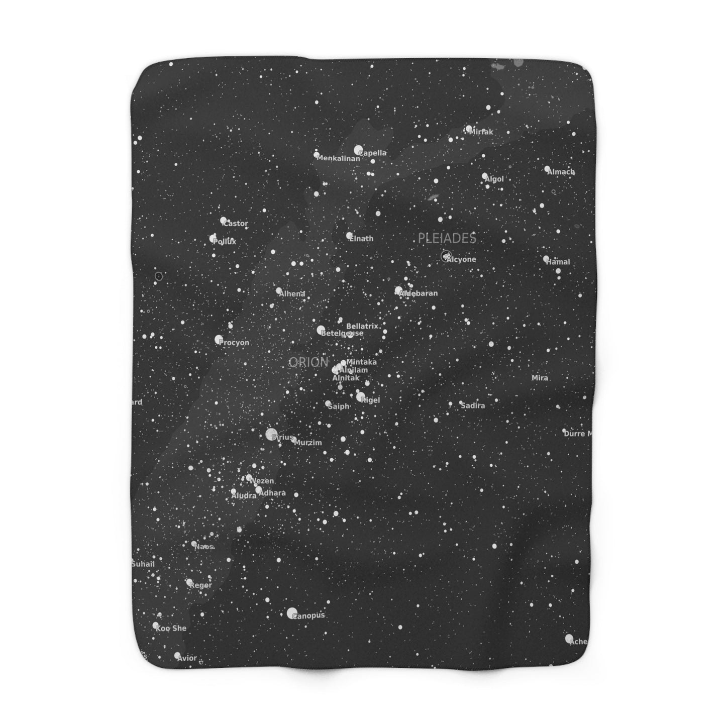 Dark Galaxy Fleece Blanket | Celestial Star Map Throw | Astronomy Sherpa Blanket